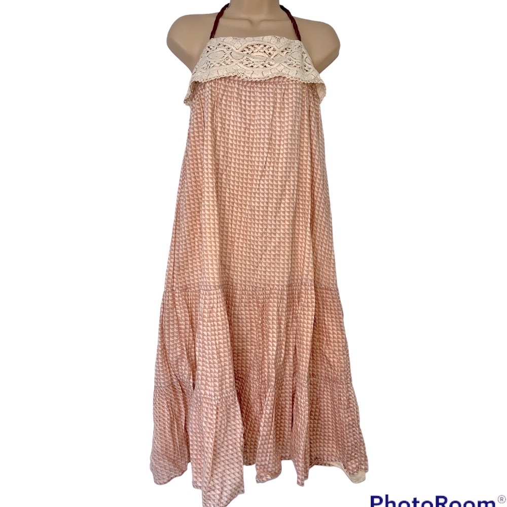 ba&sh Cottagecore Tiered Rayon Garden Dress Cream Boho Size 1